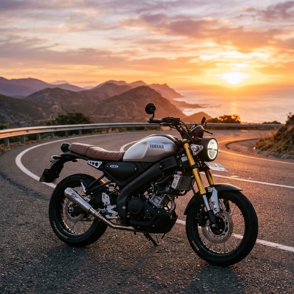 Riding Yamaha XSR 155